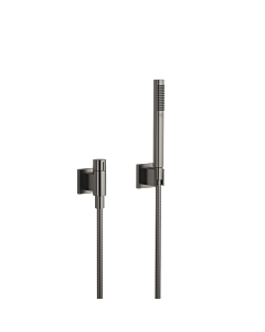 Dornbracht Symetrics Brausegarnitur 27809980-99 mit Einzelrosetten und Mengenregulierung, Dark Platinum matt