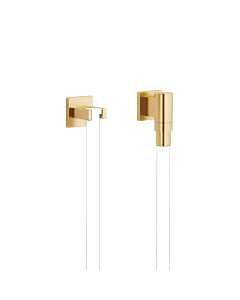 Dornbracht Water Modules wall connection elbow 27822979-28 with hose holder, with single rosette, brushed brass