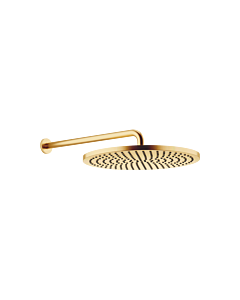 Dornbracht Regenbrause 28659970-28 mit Wandanbindung, Regenbrause Ø 400 mm, Ausladung 450 mm, messing gebürstet