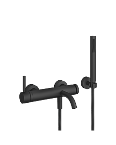 Dornbracht Meta - Mitigeur monocommande 33233660-33 pour baignoire, montage mural, avec meuble, noir mat