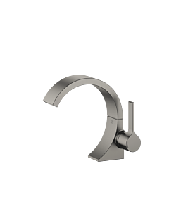 Dornbracht Cyo single lever mixer 33500811-99 for washbasin, projection 143mm, with waste set, Dark Platinum matt