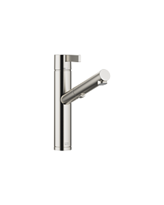 Mitigeur de cuisine monocommande Dornbracht 33876760-06, extractible, avec fonction douchette, saillie 206 mm, finition platine brossée