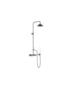 Dornbracht Madison set de douche 34459360-99 avec thermostat de douche, douche à poser à projection 420 mm, platine foncé mat