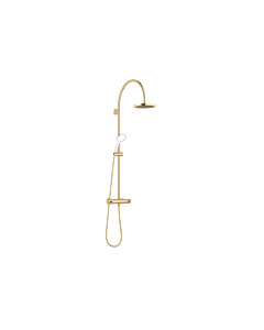 Dornbracht shower set 34459892-28 with shower thermostat, projection standing shower 420 mm, brushed brass