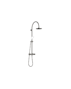 Dornbracht shower set 34459892-99 with shower thermostat, projection standing shower 420 mm, dark platinum matt