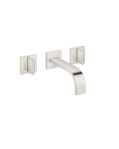 Dornbracht Mem Fertigmontageset 36707782-08 für Waschtisch-Zweigriff-Wandarmatur, ohne Ablaufgarnitur, platin