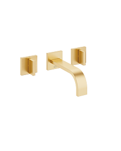 Dornbracht Mem Fertigmontageset 36707782-28 für Waschtisch-Zweigriff-Wandarmatur, ohne Ablaufgarnitur, messing gebürstet