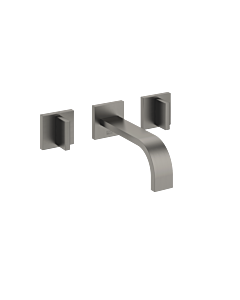 Dornbracht Mem Fertigmontageset 36707782-99 für Waschtisch-Zweigriff-Wandarmatur, ohne Ablaufgarnitur, Dark Platinum matt