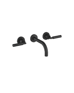 Dornbracht Tara . Finish set 36707882-33 for wall-mounted basin mixer, without waste set, 160 mm, matt black