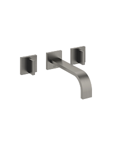 Dornbracht Mem Fertigmontageset 36712782-99 für Waschtisch-Zweigriff-Wandarmatur, ohne Ablaufgarnitur, Dark Platinum matt