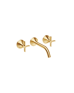 Dornbracht Vaia Fertigmontageset 36712809-28 für Wand-Zweihand-Armatur, ohne Ablaufgarnitur, messing gebürstet