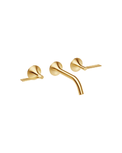 Dornbracht Vaia wall-mounted single lever mixer 36712819-28 for washbasin, without waste set, brushed brass