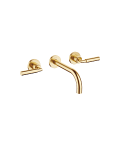 Dornbracht Tara . Finish set 36712882-28 for wall-mounted basin mixer, without waste set, 190 mm, brushed brass