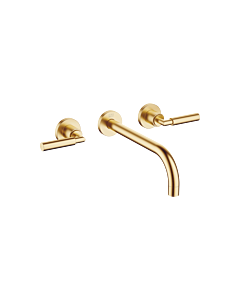 Dornbracht Tara . Finish set 36717882-28 for wall-mounted basin mixer, without waste set, 240 mm, brushed brass