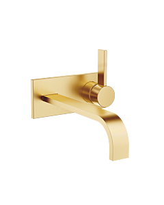 Dornbracht Mem trim set 36865782-28 for wall-mounted single lever basin mixer, without waste set, brushed brass
