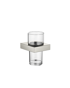 Dornbracht Mem glass holder 83400780-08 Wall model, crystal glass, projection 85 mm, platinum