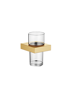 Dornbracht Mem glass holder 83400780-28 Wall model, crystal glass, projection 85 mm, brushed brass