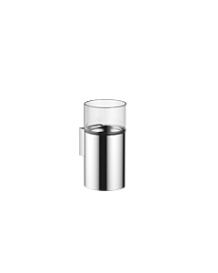Dornbracht Glashalter Meta.02 8340097900 Wandmodell, chrom, mit Kristallglas, transparent