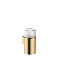 Dornbracht Glashalter 83401979-28 Wandmodell, Glas aus Kristallglas, matt, messing gebürstet