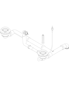 Dornbracht garniture de vidange , 2000 2000 /4 04110100800-86 acier inoxydable satiné