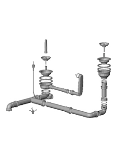 Dornbracht garniture de vidange 04110100900-86 Cuisine - acier inoxydable satiné