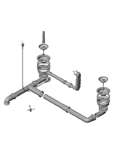 Dornbracht garniture de vidange 04110101200-86 Cuisine - acier inoxydable satiné
