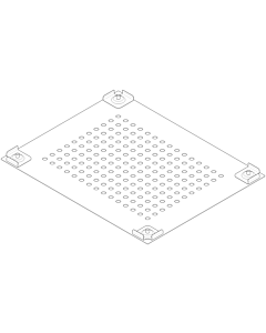 Dornbracht cover plate Just Rain 04110211301-86 stainless steel, matt