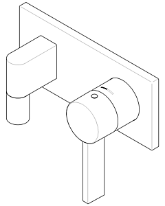 Dornbracht wall connection complete 04110302603-06 matt platinum