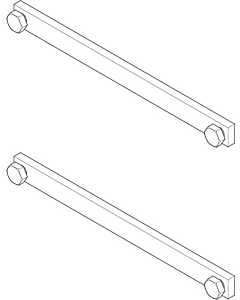 Dornbracht sheet metal 195 long screw 0417201010090 raw