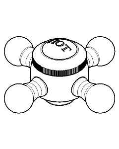 Dornbracht cross handle 04203600207-08 100x70x65_platin