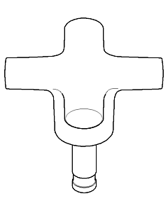 Dornbracht cross handle petit 04209502400-47 champagne