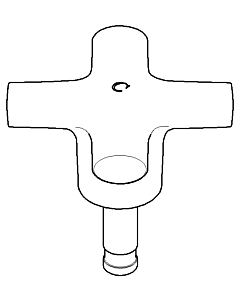 Dornbracht cross handle petit FROID 04209502600-47 champagne