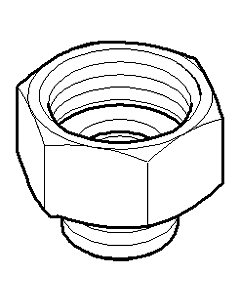 Dornbracht screw nipple G 2000 /2 IG x M 0424041661090 25 x 25 x 25
