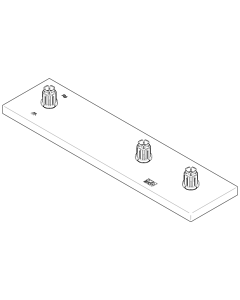 Dornbracht rosace 2 vannes 1 interrupteur pc 04279801100-00 chromé