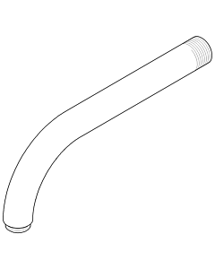 Dornbracht sortie WT mur 185 mm Tar 04282208910-10 blanc mat