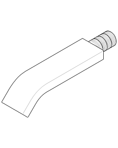 Dornbracht spout 38 x 14 wt wall A 04282224200-00 200x85x50_chrom
