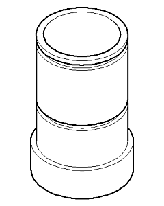 Dornbracht Aufnahme,Spender rund 081010519-06 platin matt