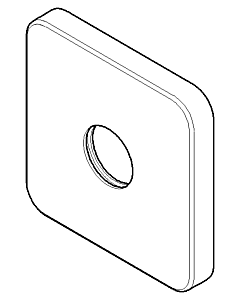 Dornbracht rosette shower holder - ch 082796500-00 130x85x35_chrom