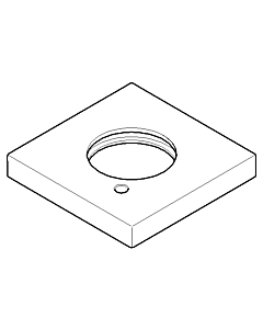 Dornbracht rosette square, dispenser-ec 082797503-00 chrome