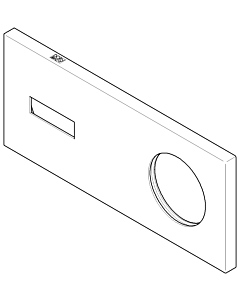 plaque de recouvrement Dornbracht , UP- WT- EHM 091101060-00 190 x 80 x 15_chrom