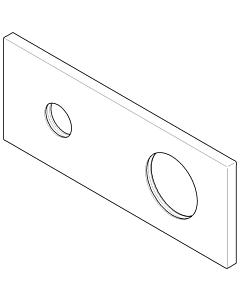 Dornbracht Abdeckplatte, UP- WT- EHM 091101085-00 220x90x25_chrom