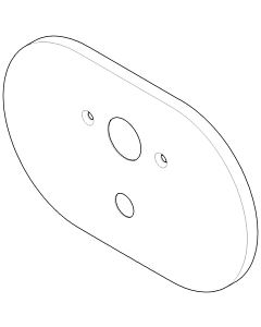 Dornbracht plaque de recouvrement PBV - 091102052-00 chromé