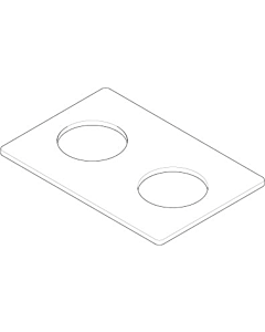 Dornbracht plaque de montage xGate 09110212590 brut