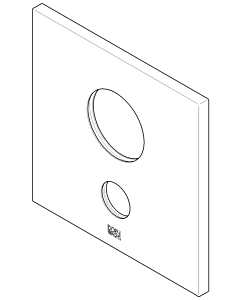 Dornbracht cover plate X-Stream W 091102131-00 chrome