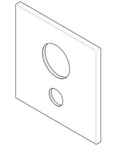 Dornbracht plaque de recouvrement X-Stream W 091102178-00 chromé