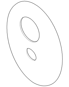 Dornbracht AP plate, WFB X- Strea 091102192-00 chrome