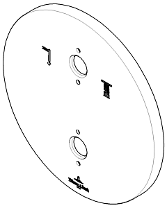 plaque Dornbracht pour therm. 091102226-47 champagne