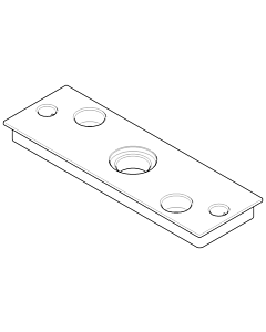 Dornbracht mounting plate 177.10 091102237-33 177x57x14_matt black