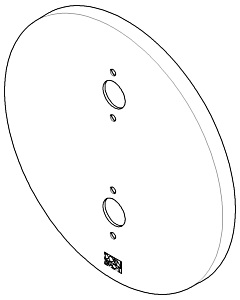 Dornbracht plaque de recouvrement pour UP Therm 091102242-00 150 x 150 x 9_chrom