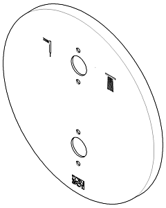 Dornbracht cover plate for UP Therm 091102243-00 chrome